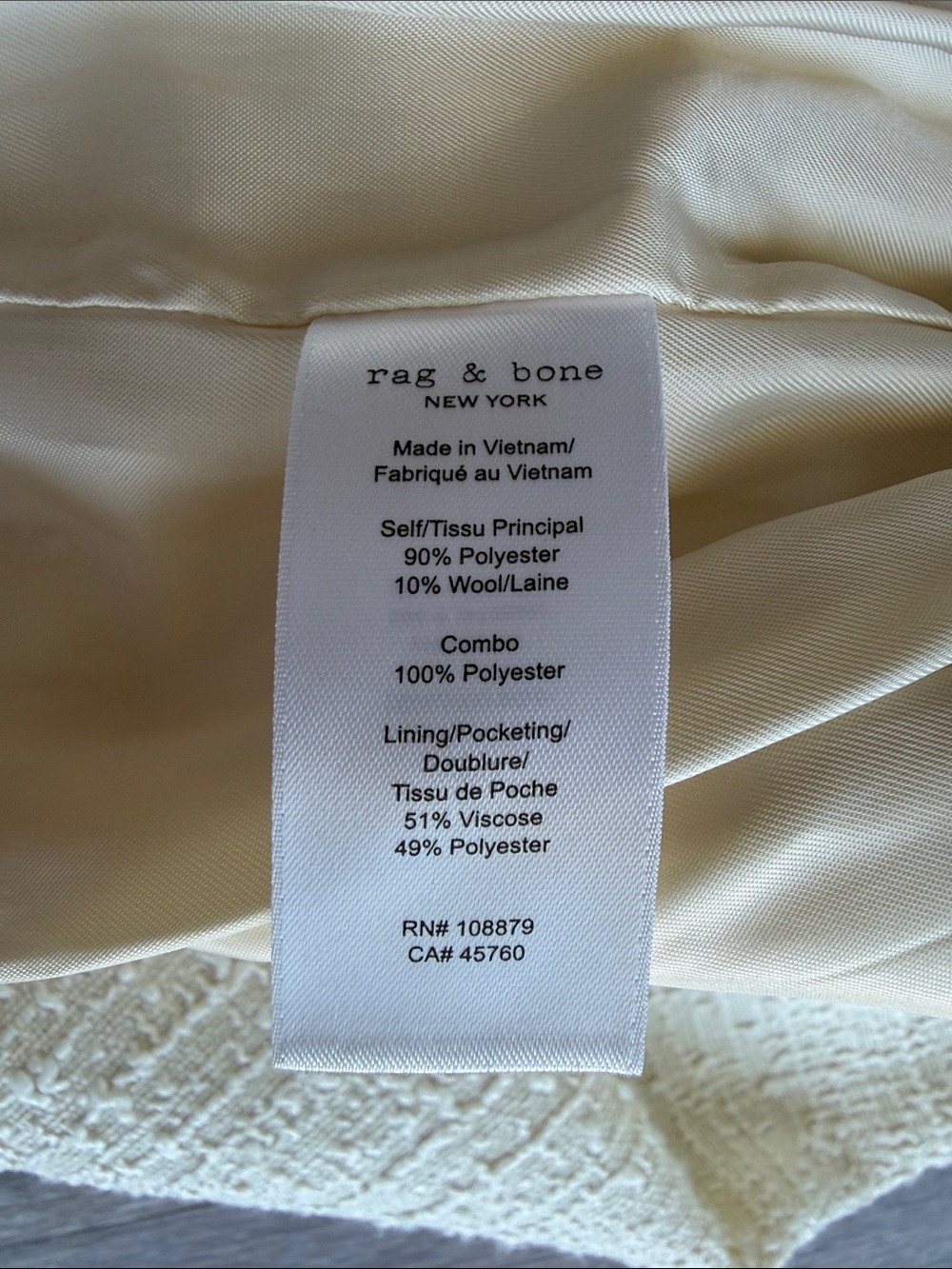 NWT Rag & Bone White Cheyenne Tweed Jacket - Picture 5 of 11